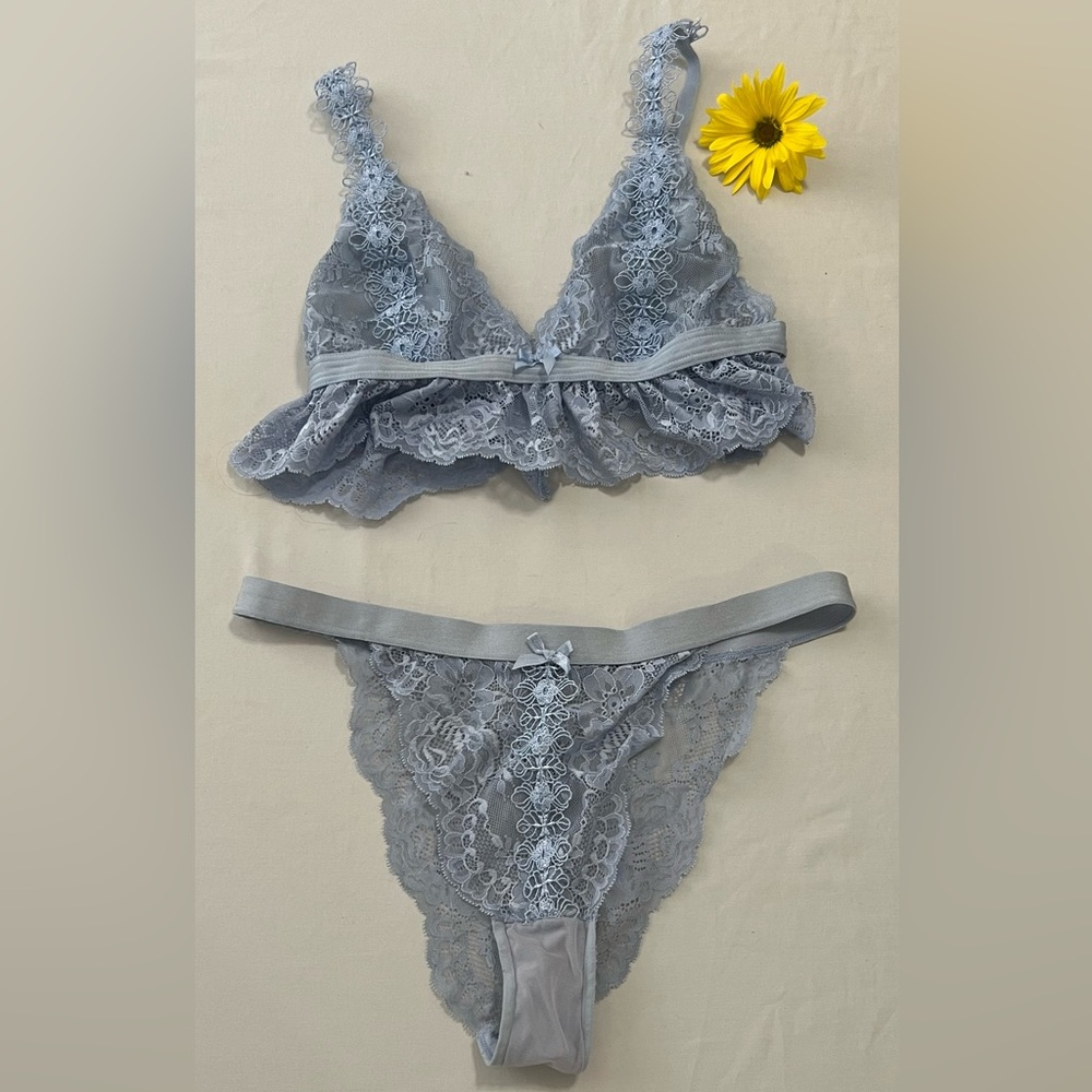 Blue Lace Lingerie